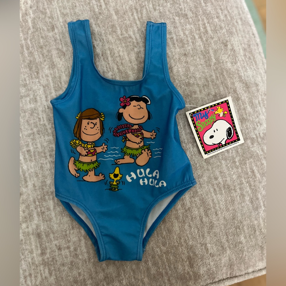 Blue vintage Peanuts swimsuit